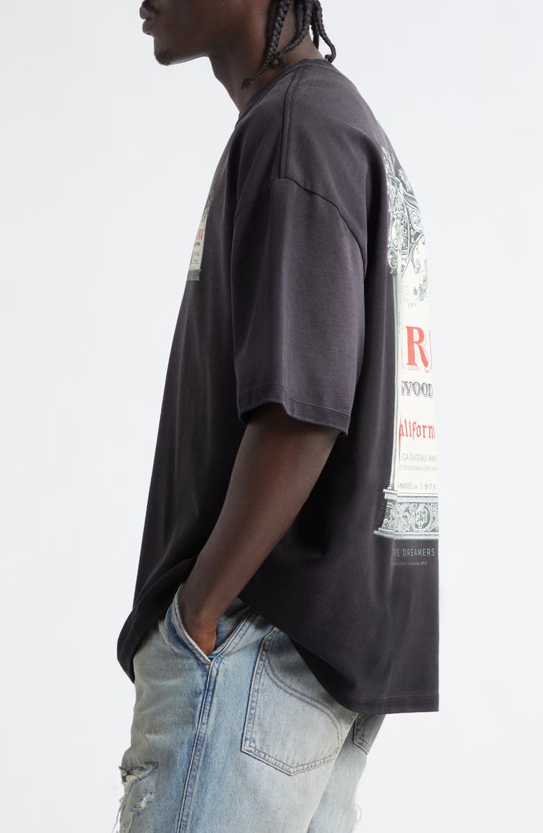 AMIRI Hollywood Oversize Graphic T-Shirt, Alternate, color, Black