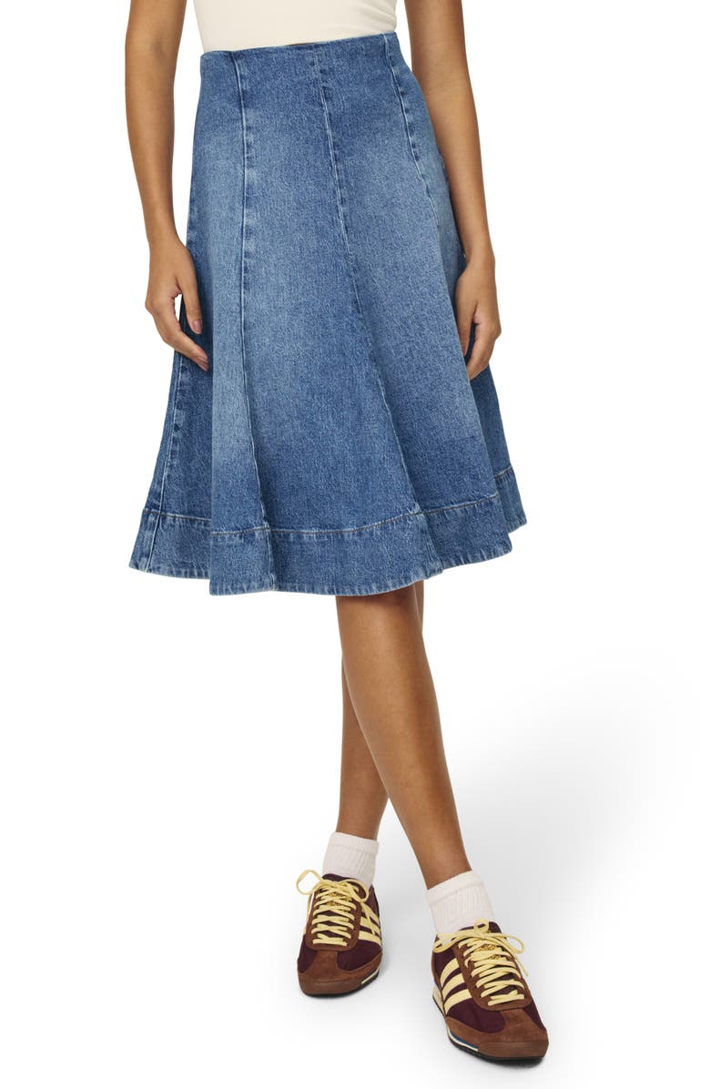 WARP+WEFT Los Midi Denim Skirt, Main, color, 