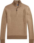 Polo Ralph Lauren Textured Wool Quarter Zip Sweater