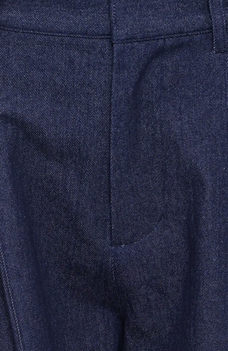 Petal & Pup Elinor Cuffed Pleated Wide Leg Denim Pants, Alternate, color, Dark Wash