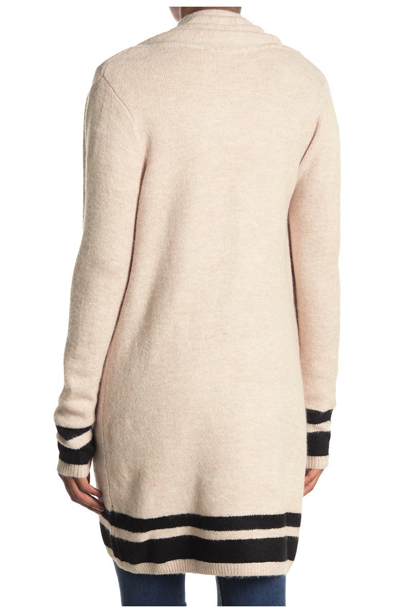 cupcakes and cashmere Hank Stripe Shawl Collar Cardigan, Alternate, color, 