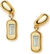 Missoma Molten Stone Baguette Drop Earrings
