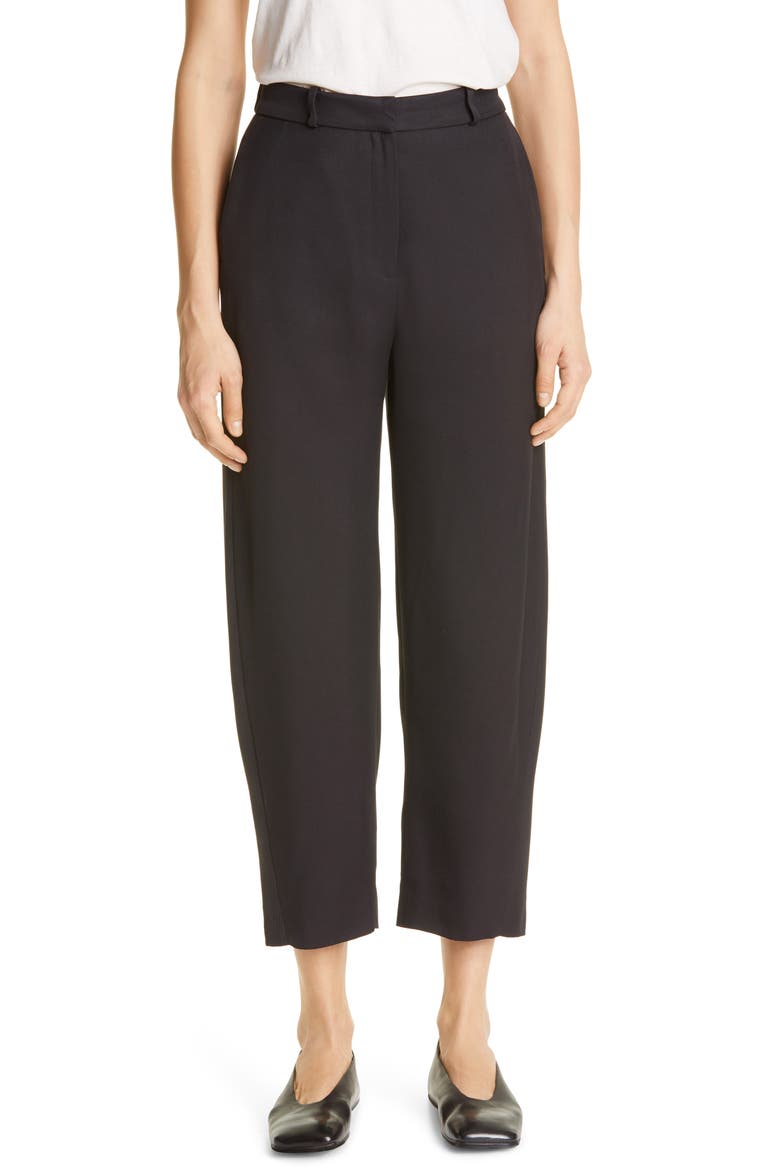 Totême Twisted Seam Trousers, Main, color, BLACK