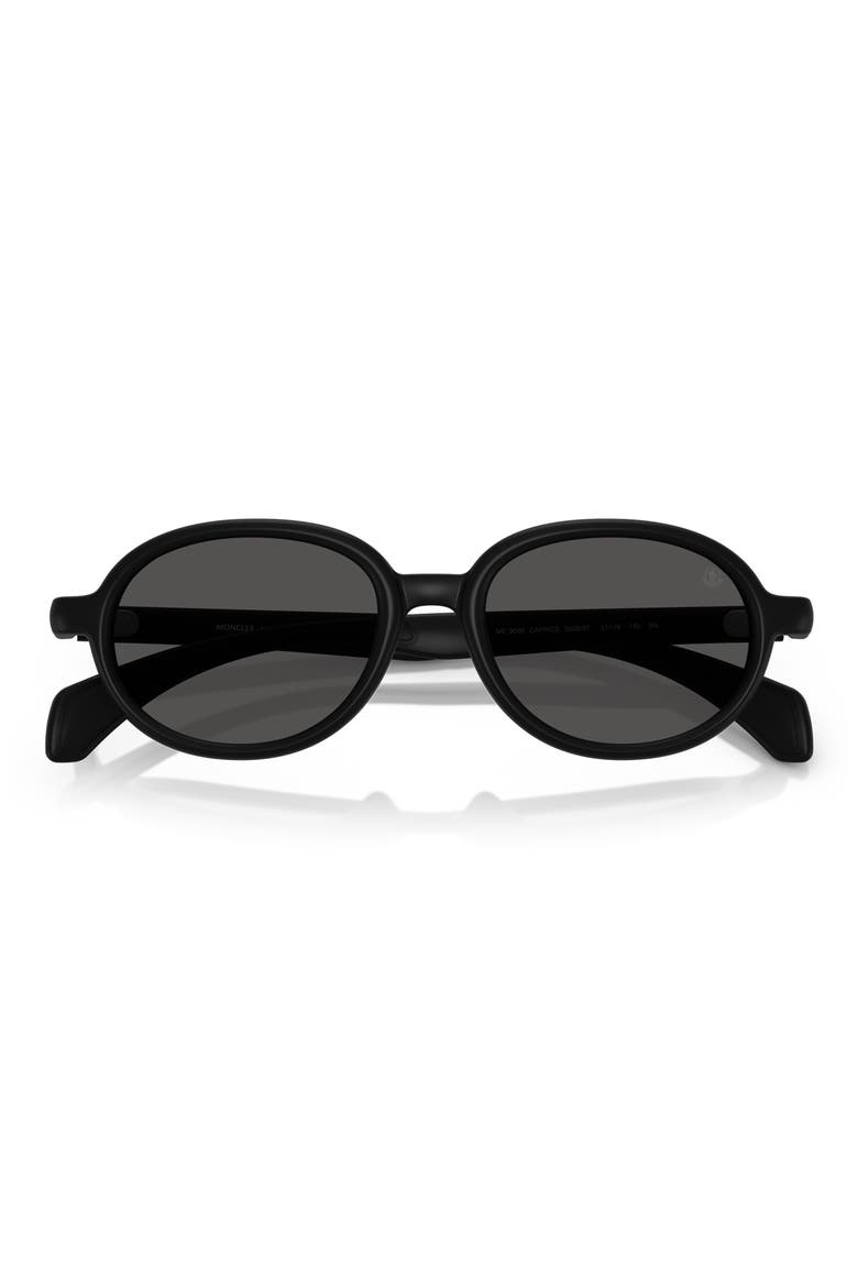 51mm Oval Sunglasses, Alternate, color, MATTE BLACK / DARK GREY