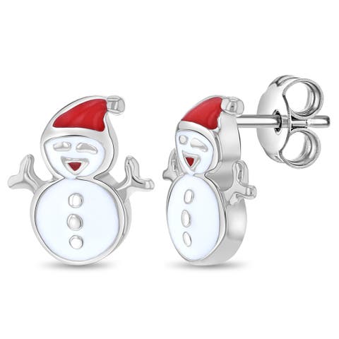 Christmas Snowman Earrings