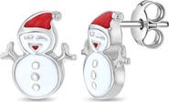 In Season Jewelry Christmas Snowman Earrings