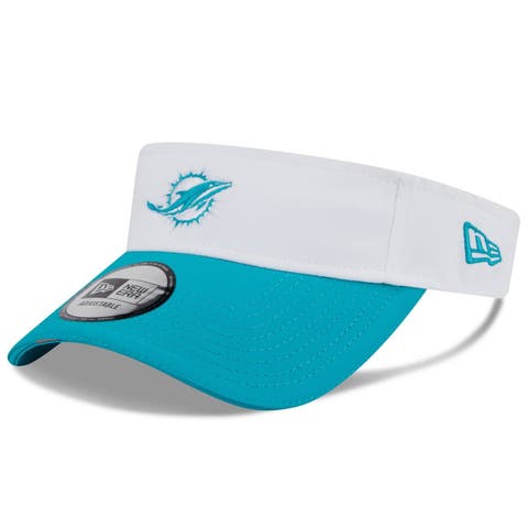 Men's New Era  White/Aqua Miami Dolphins 2025 NFL Training Camp Adjustable Visor
