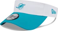New Era Men's New Era  White/Aqua Miami Dolphins 2025 NFL Training Camp Adjustable Visor