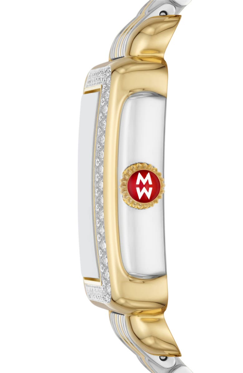 MICHELE Deco Mid Fleur Diamond Special Edition Bracelet Watch, 29mm x 31mm, Alternate, color, 