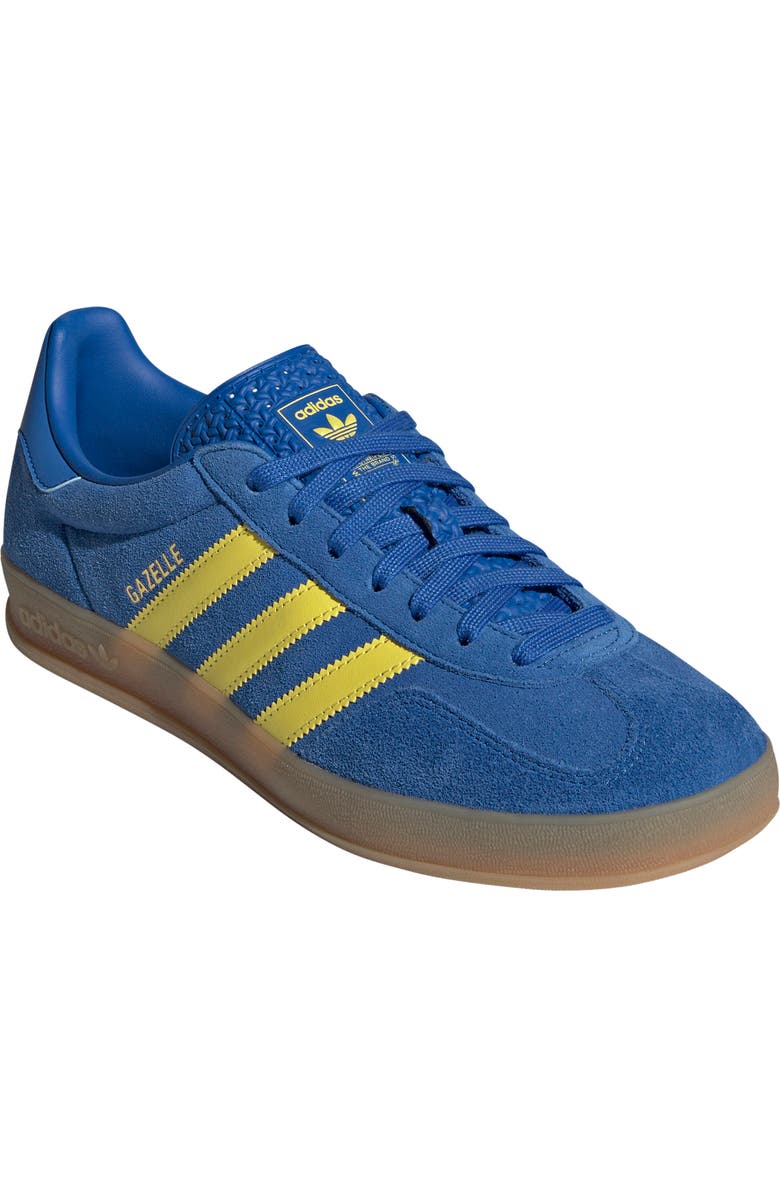 adidas Gazelle Indoor Sneaker, Main, color, Blue/Pure Sulfur/Gum