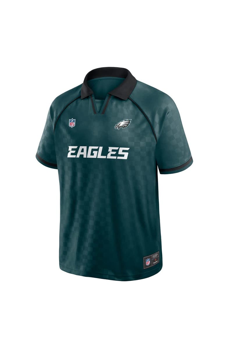 FANATICS Men's Fanatics Midnight Green/Black Philadelphia Eagles Homerun Raglan V-Neck Polo, Alternate, color, Green