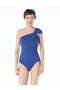 Ruched One Shoulder One Piece Swimsuit