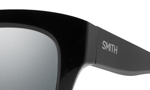 Smith Sway 52mm Chromapop™ Polarized Square Sunglasses In Black/polarized Gray