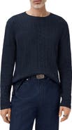 John Varvatos Fern Feeder Stripe Rib Long Sleeve T-Shirt