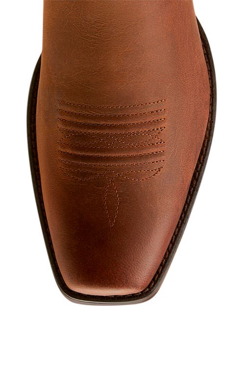 Ariat Booker Ultra Square Toe Western Chelsea Boot In Rough Tan