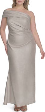 Eliza J One-Shoulder Gown