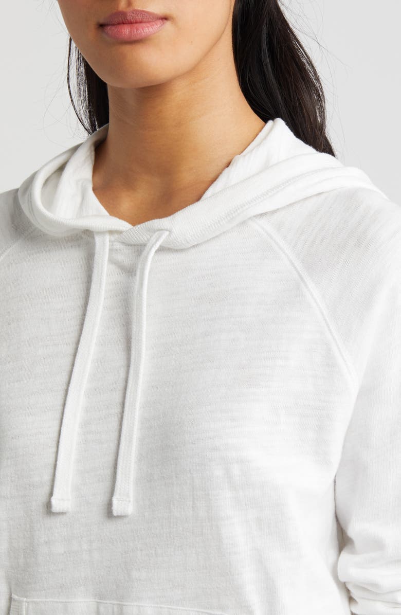 Faherty Sunwashed Slub Organic Cotton Hoodie, Alternate, color, White