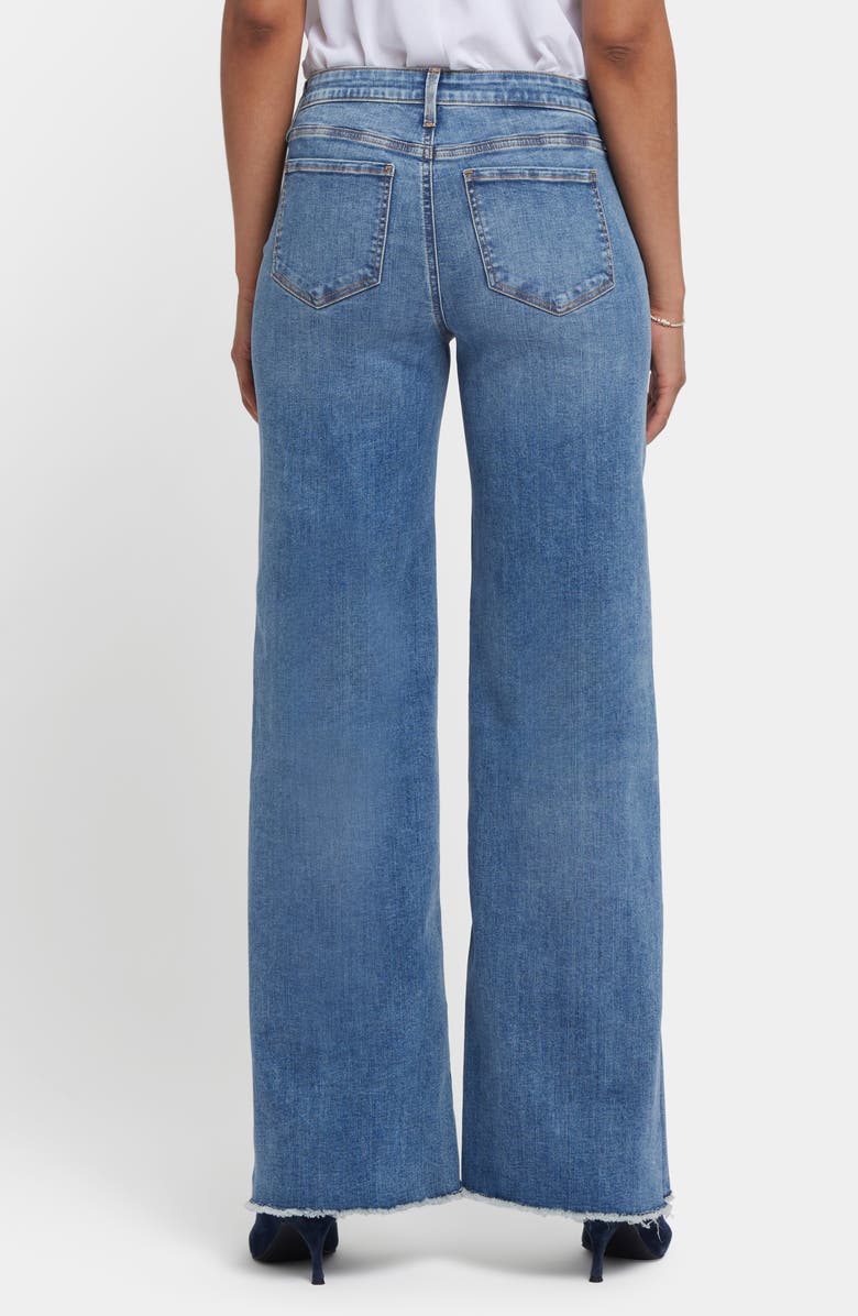 NYDJ Teresa Frayed Wide Leg Jeans, Alternate, color, Majorca Bay