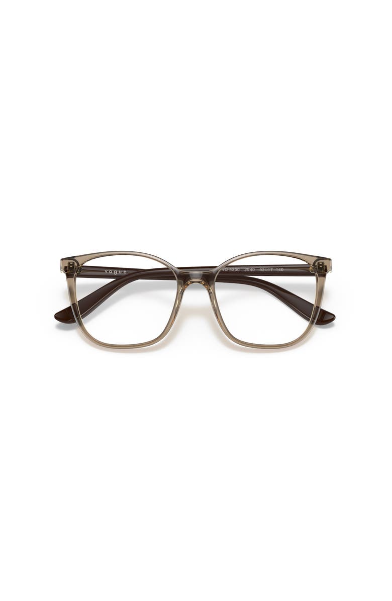 Vogue Eyewear 52mm Rectangle optical glasses, Alternate, color, Brown