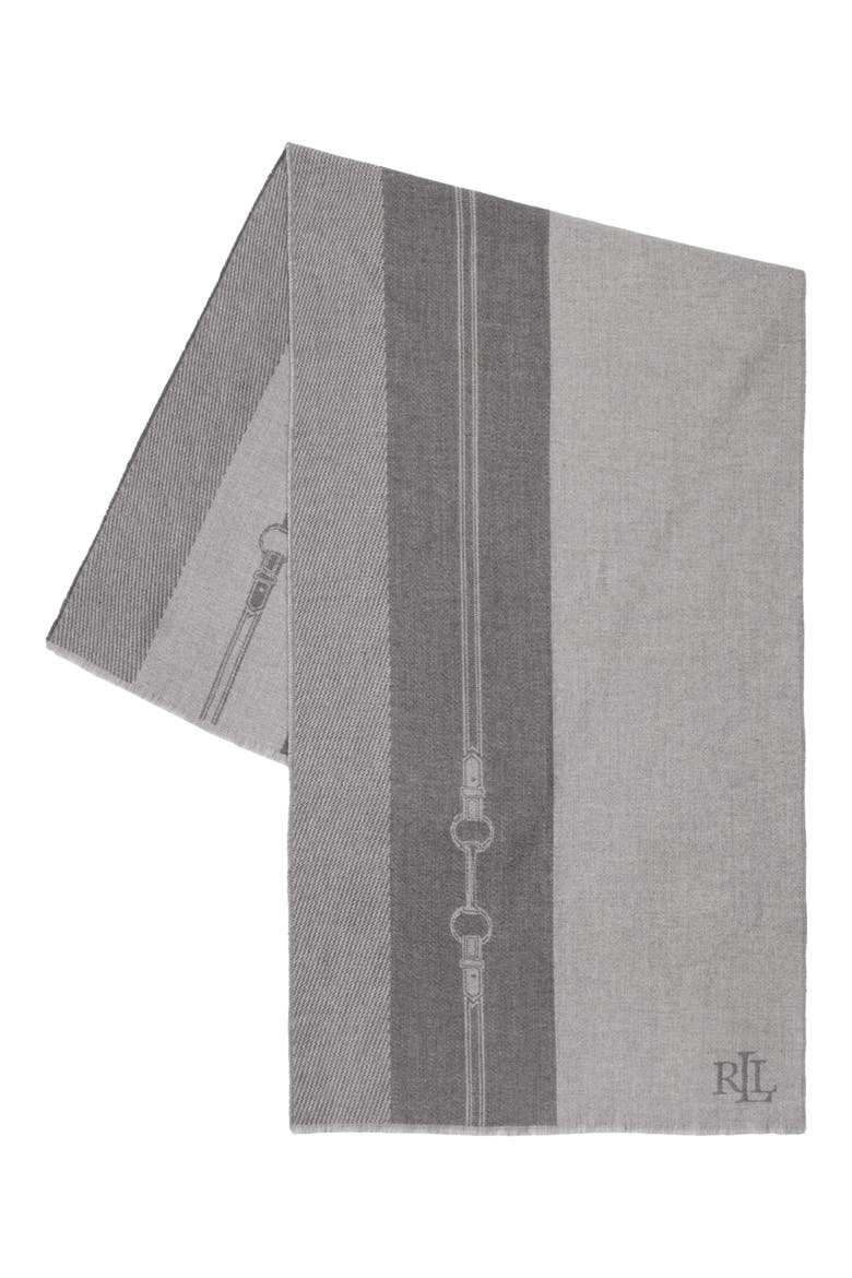 Equestrian Jacquard Wrap, Alternate, color, CHARCOAL/ GREY