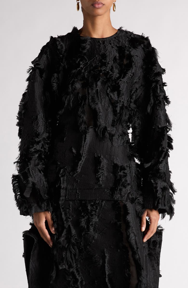 Bottega Veneta Fine Fringe Fil Coupé Top, Main, color, 