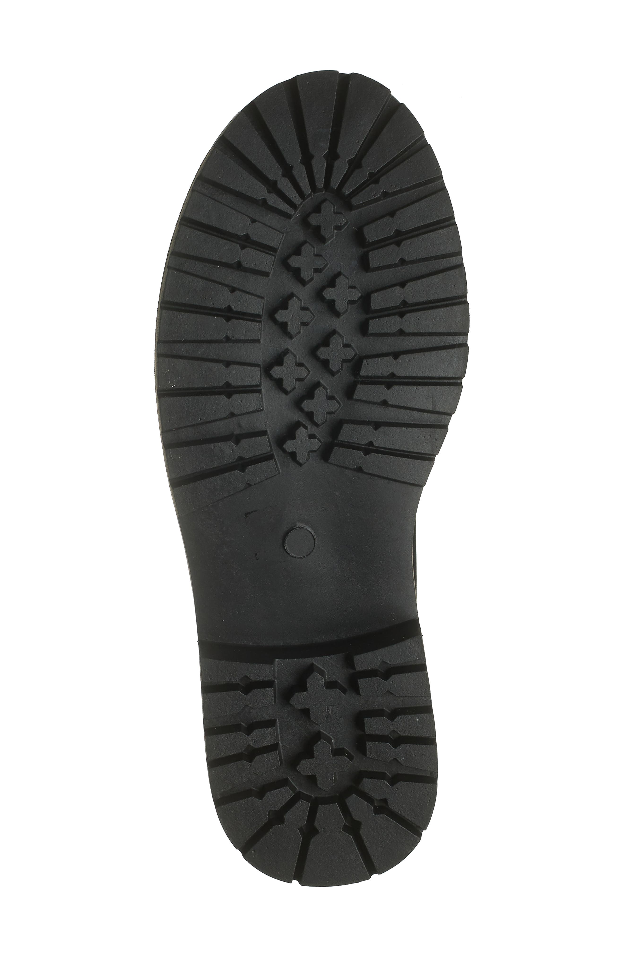 Chain Detail Platform Lug Loafer, Alternate, color, BLACK
