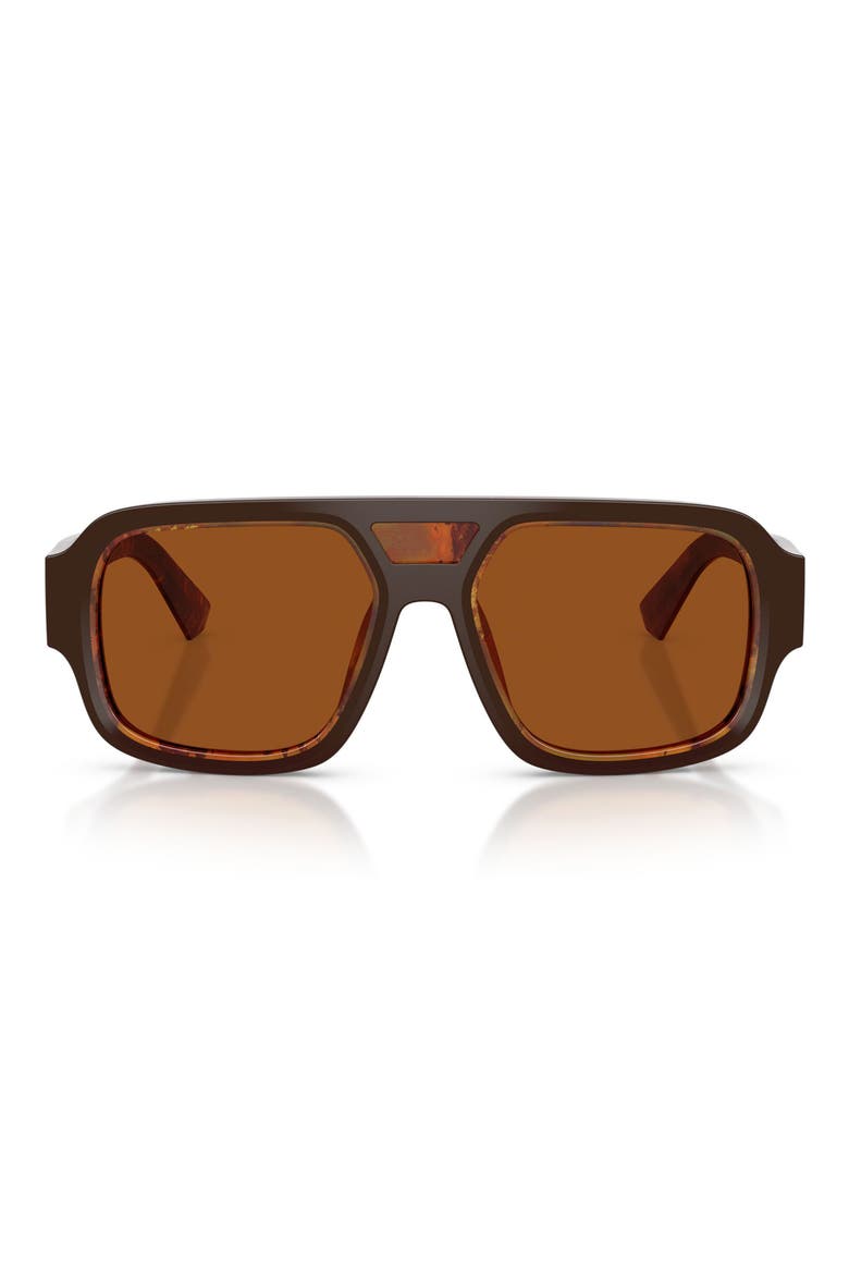 55mm Square Sunglasses, Main, color, TOP BROWN/ PEARL GOLD BROWN