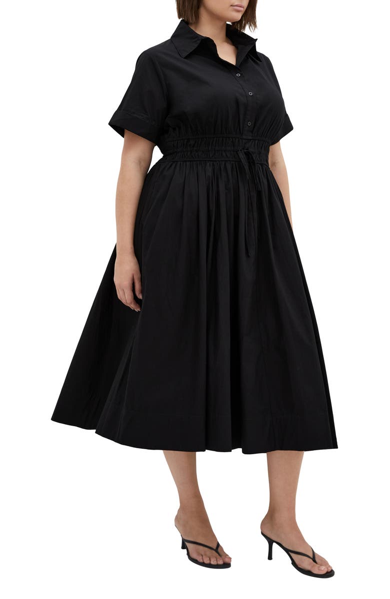 City Chic Lana Fit & Flare Shirtdress, Alternate, color,