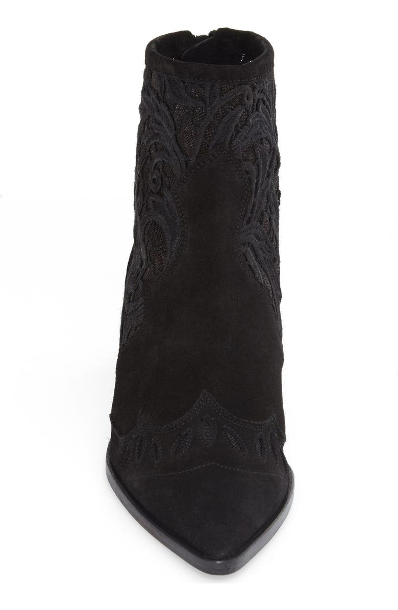 Topshop 'Alegra' Lace Pointy Toe Boot, Alternate, color,