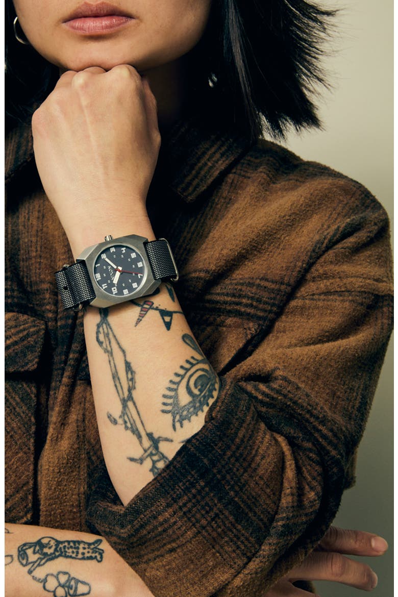 The Scout Camo Strap Watch, 35mm, Alternate, color, SILVER / CHARCOAL