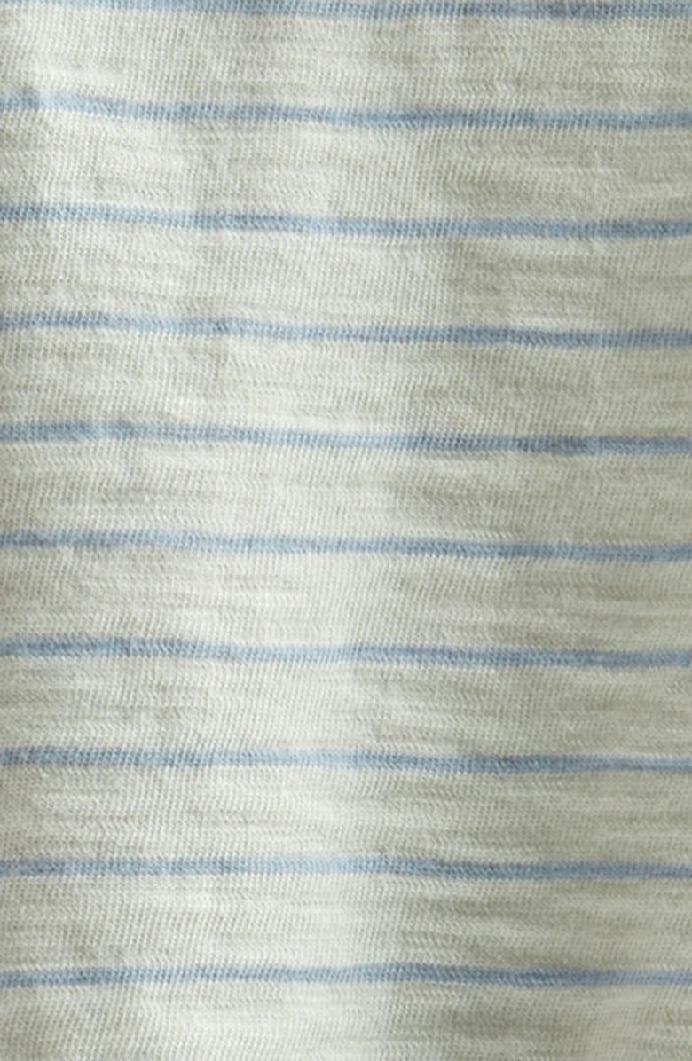 Nordstrom Stripe Short Sleeve Henley & Drawstring Shorts Set, Alternate, color, Green Hush- Blue Stripe