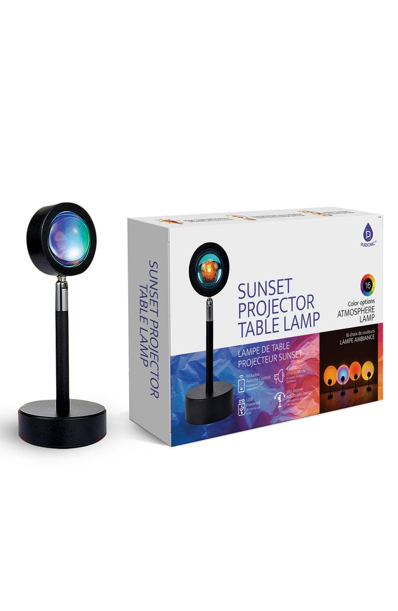 PURSONIC Sunset Projector Table Lamp, Alternate, color, White