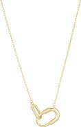 Adornia 14k Gold Plated Carabiner Pendant Necklace
