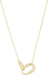 Adornia 14k Gold Plated Carabiner Pendant Necklace
