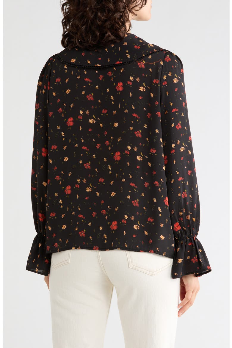 Floral Peter Pan Collar Shirt, Alternate, color, NIGHT BLOOM