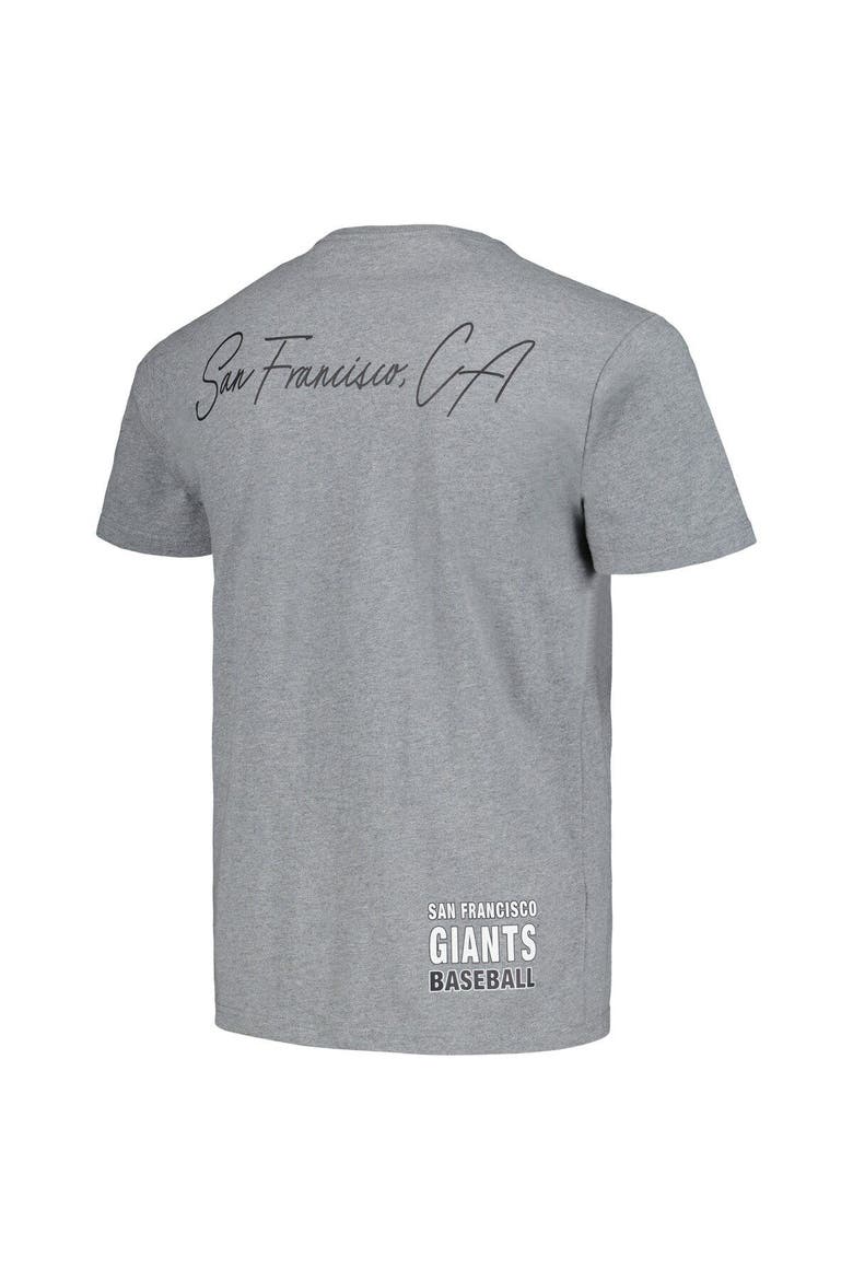 Men's Mitchell & Ness Heather Gray San Francisco Giants Cooperstown Collection City Collection T-Shirt, Alternate, color, Heather Gray