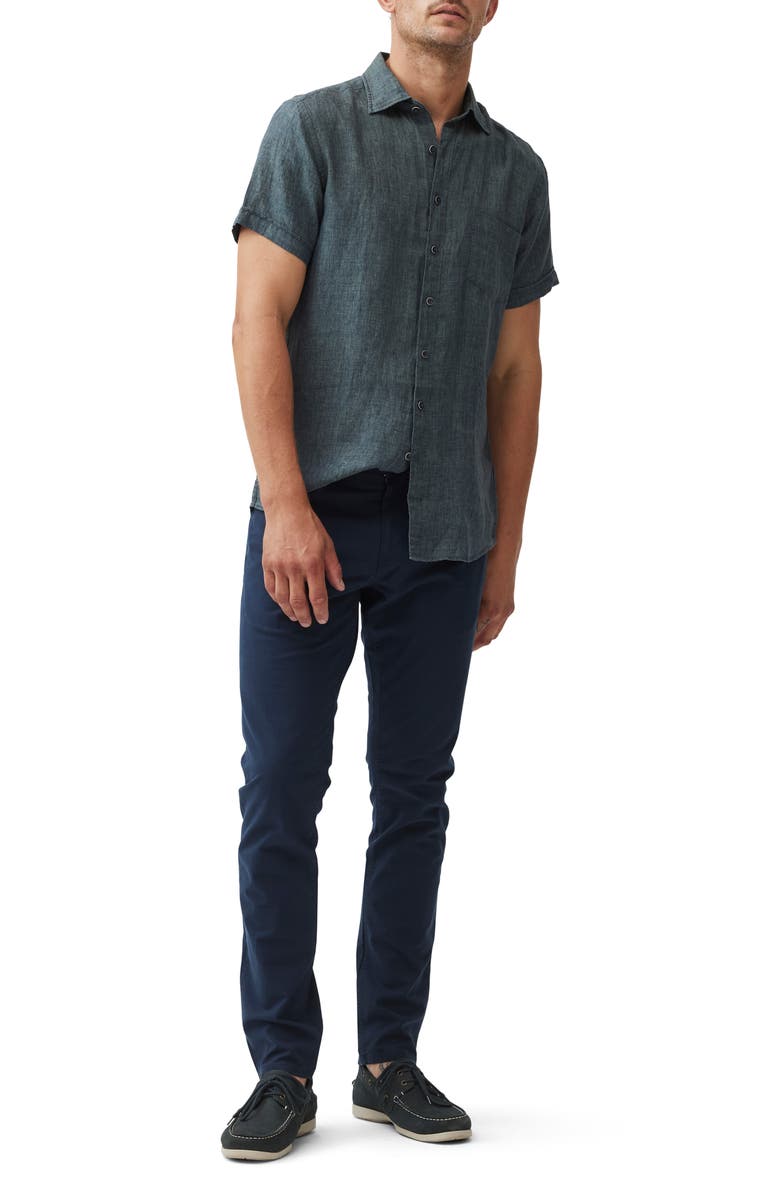 Palm Beach Sports Fit Short Sleeve Linen Button-Up Shirt