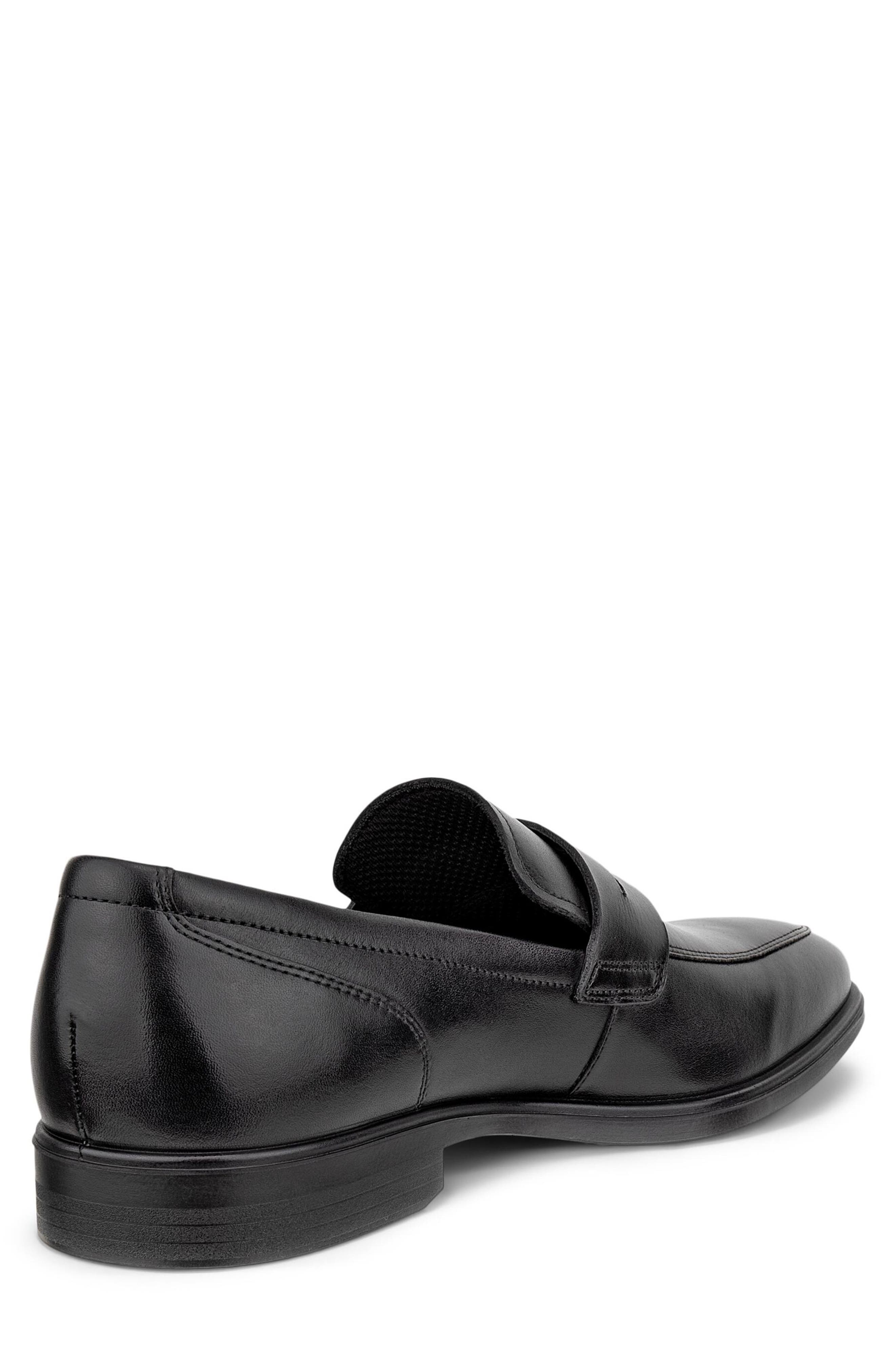 ECCO Queenstown Penny Loafer, Alternate, color, Black
