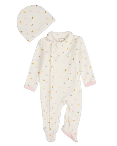 2 Piece Baby Cotton Rich Velour Footie Set