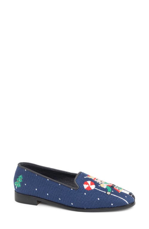 ByPaige Needlepoint Loafer in Navy 