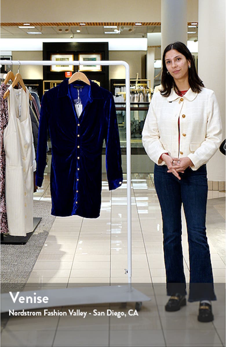 Long Sleeve Velvet Shirtdress, sales video thumbnail