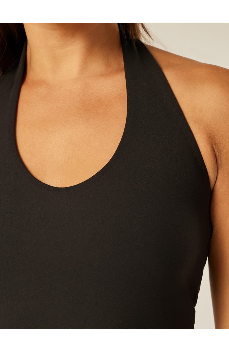 Be Athletica Core Halter-Neck Cropped Vest, Alternate, color, Black