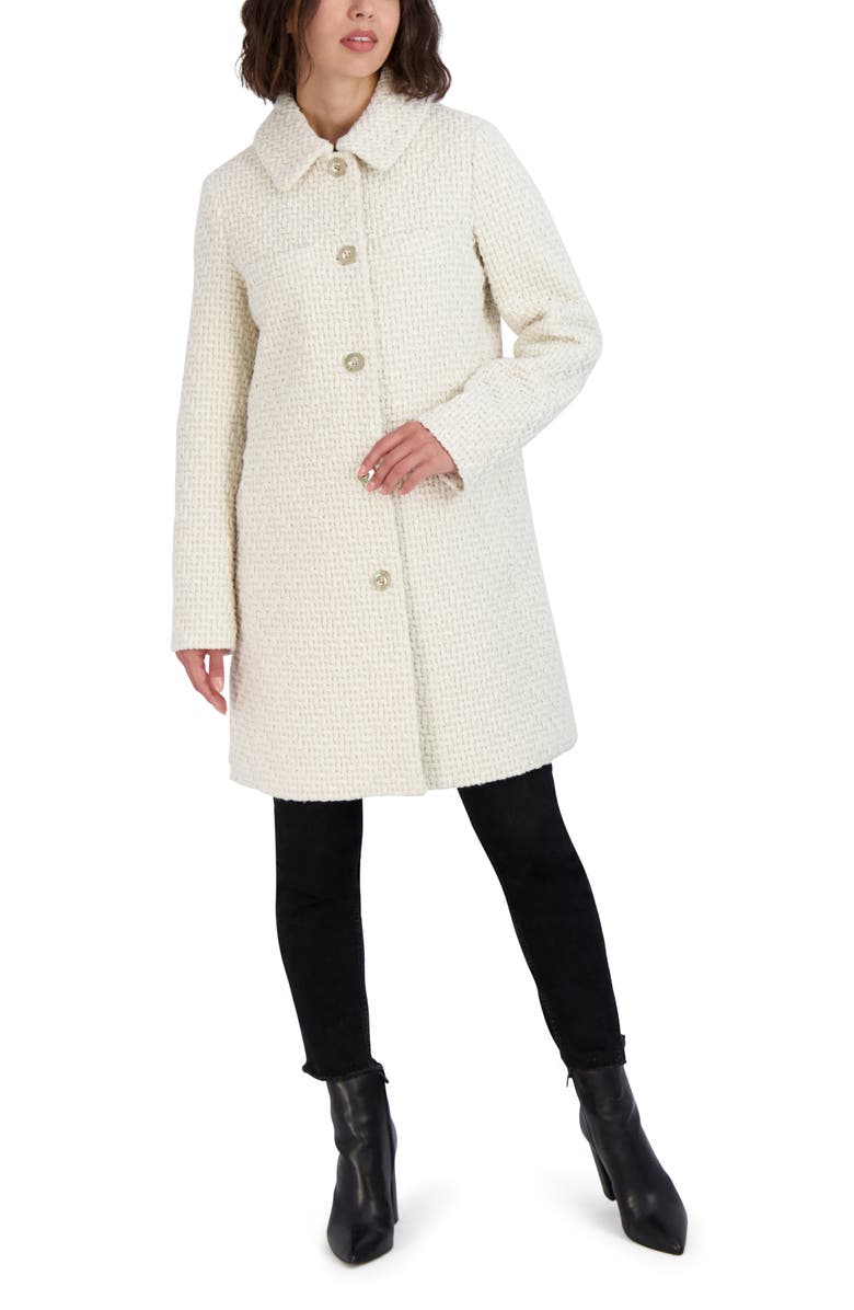Laundry by Shelli Segal Chunky Knit Coat, Alternate, color, Cream