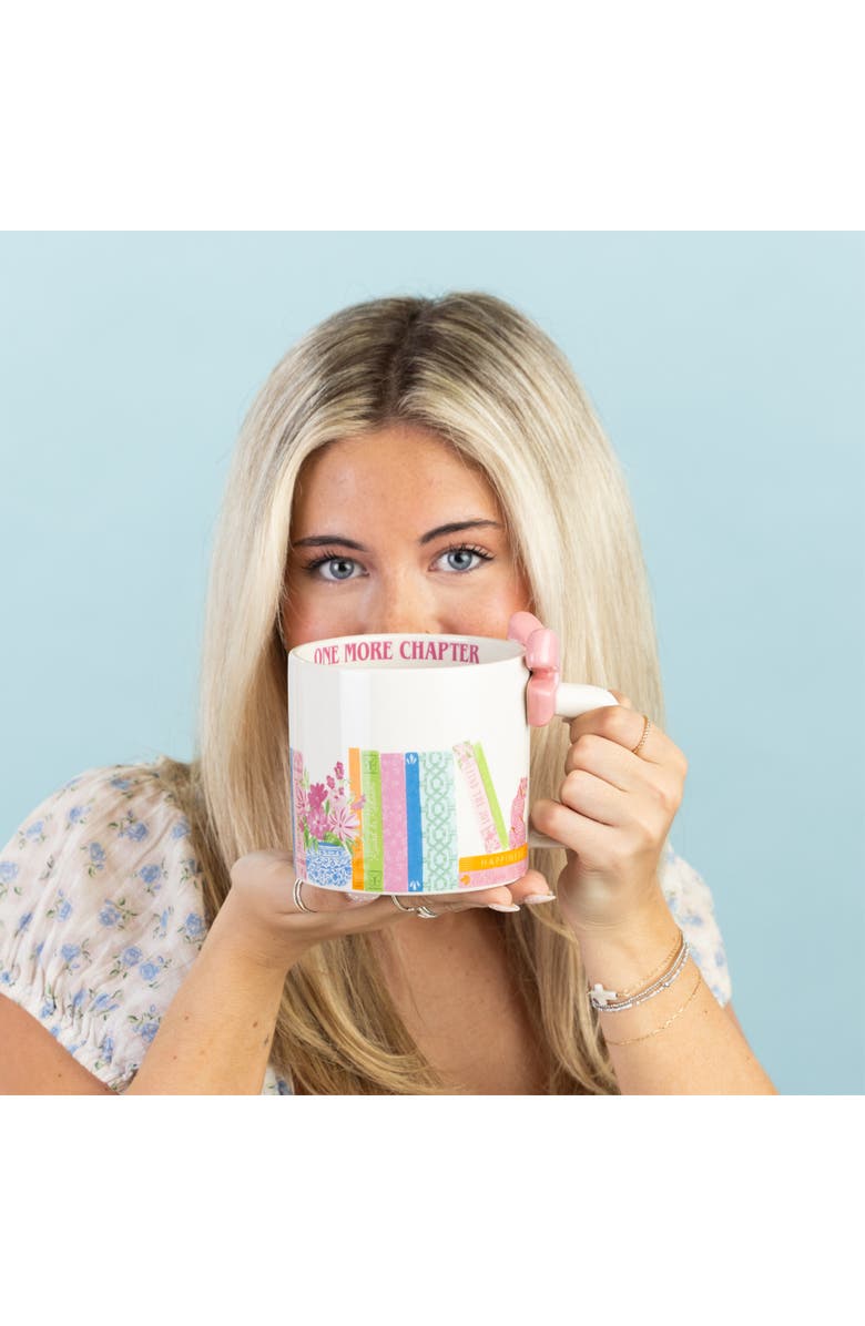 Totalee Gift One More Chapter Mug w/ Bow Handle Ceramic White, Alternate, color, White