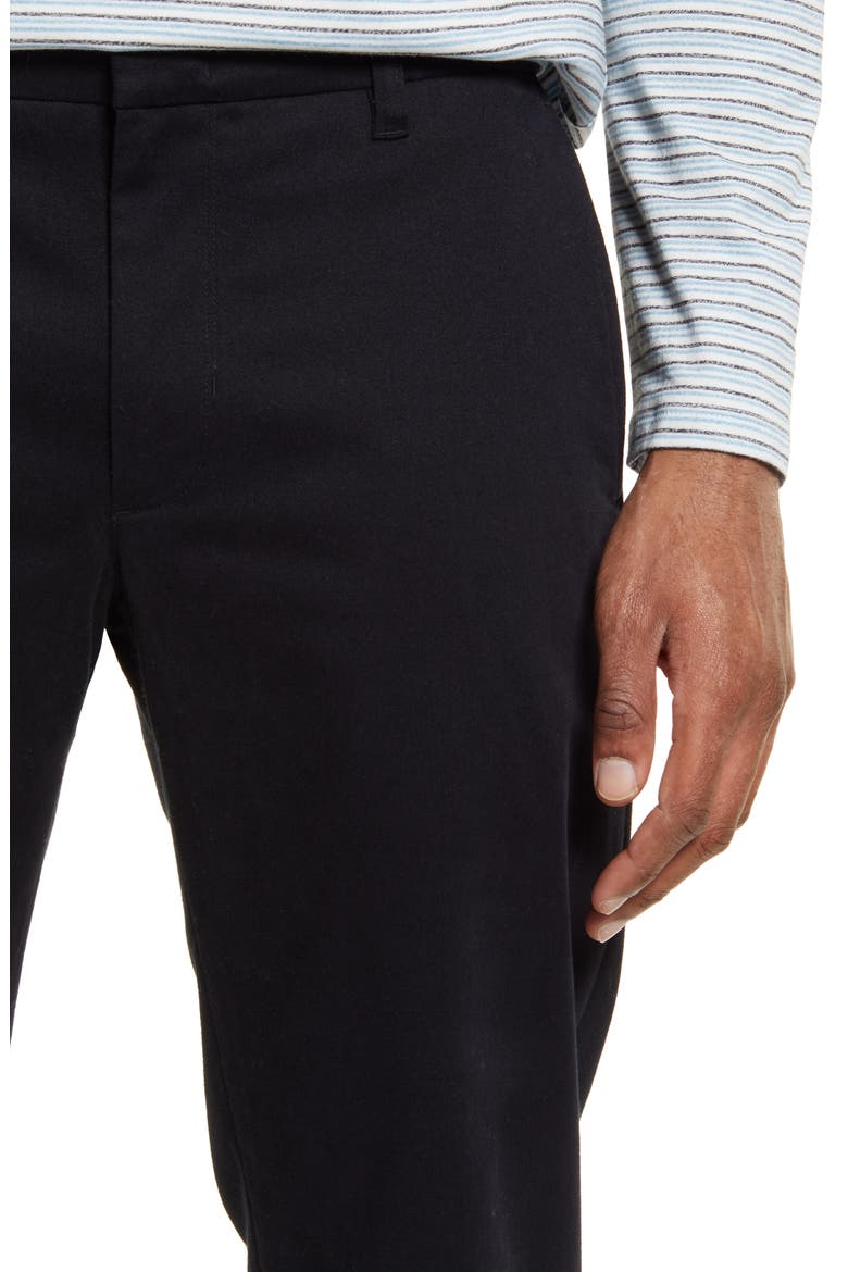 Griffith Stretch Cotton Twill Chino Pants, Alternate, color, BLACK