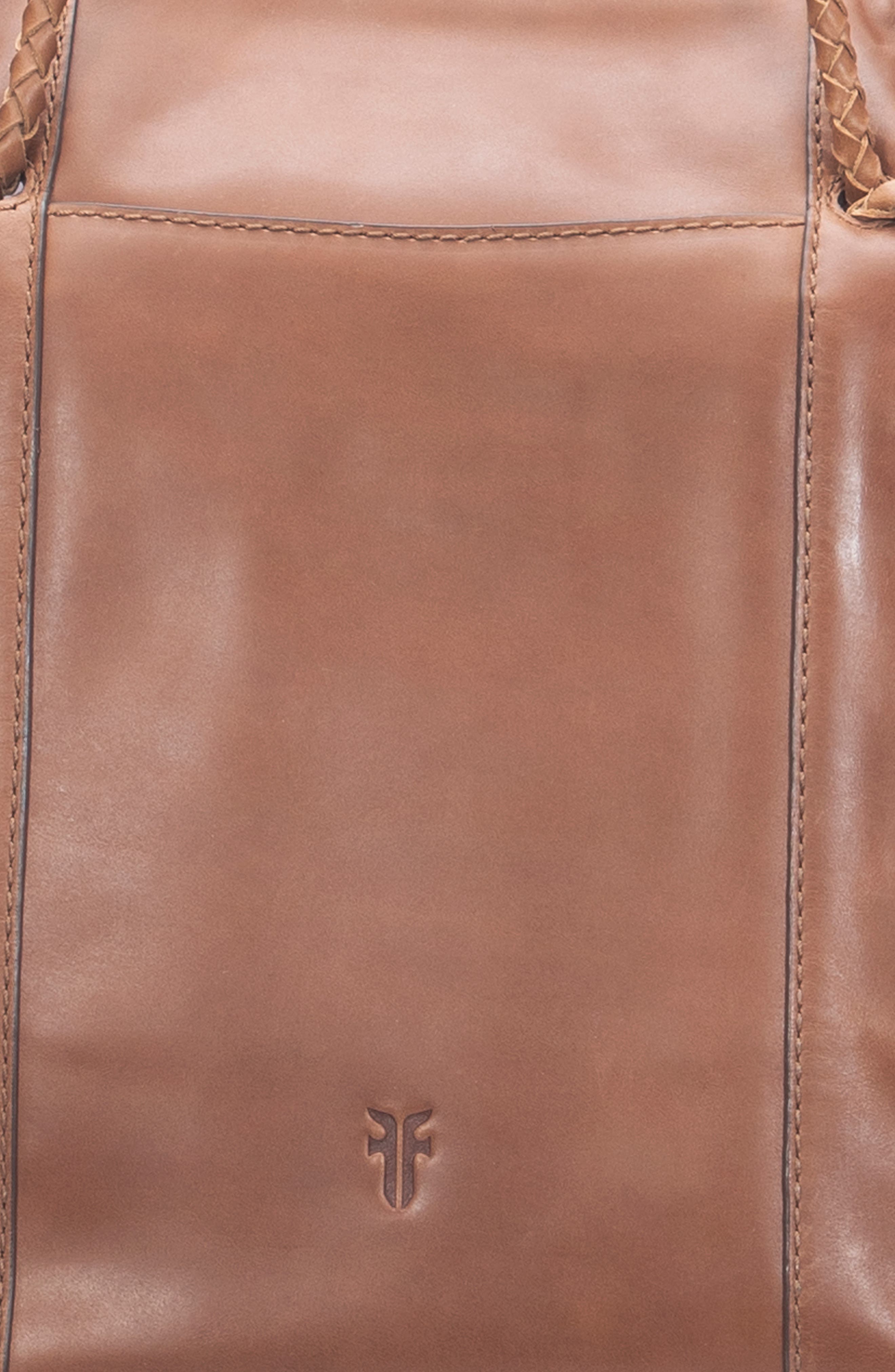 Frye Caroline Leather Shopper, Alternate, color, Cognac