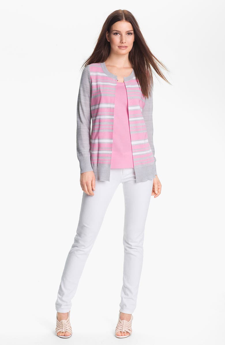 MICHAEL Michael Kors White Skinny Jeans, Alternate, color, 