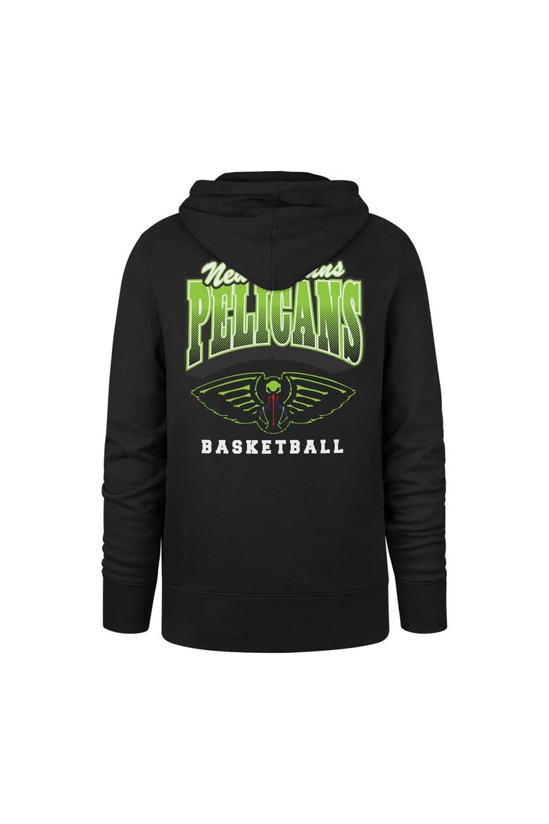 Men's '47 Black New Orleans Pelicans 2025/26 City Edition Jab Step Headline Hoodie, Alternate, color, Black
