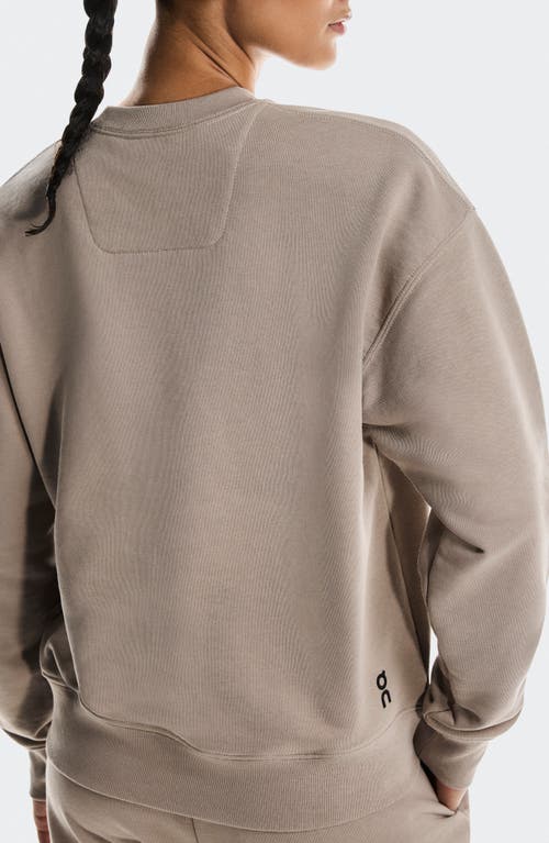 On Club Crewneck Cott Blend Sweatshirt In Nude