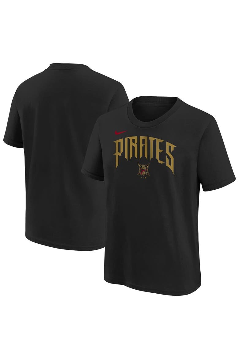 Youth Nike Black Pittsburgh Pirates 2026 City Connect Wordmark T-Shirt, Main, color, Black